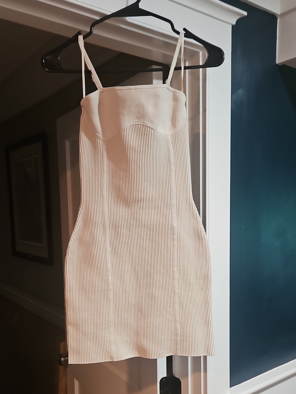 Aritzia Babaton Property Sculpt Body Con Dress Cream/ Matte Pearl NWOT
